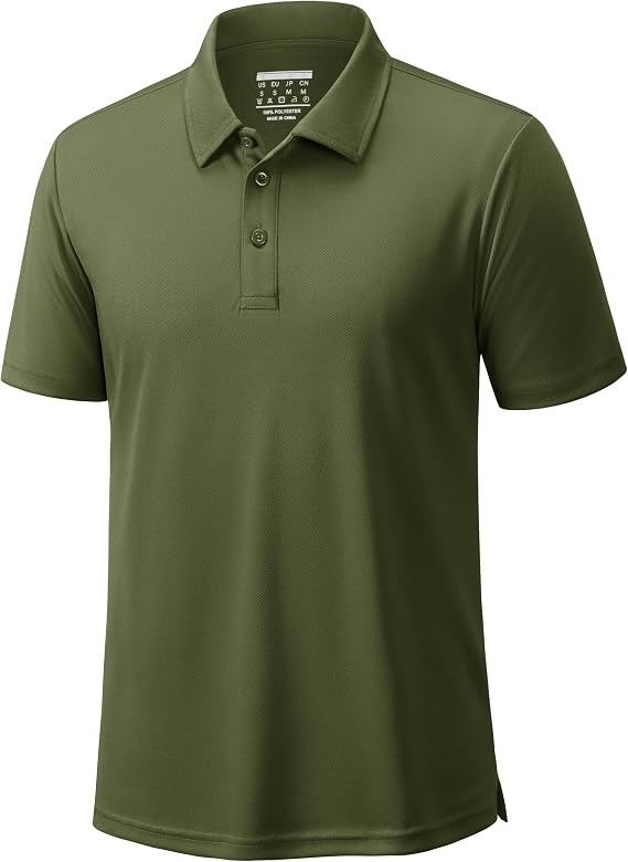 Cavva Men's Polo Shirts Short Sleeve Dry Fit Breathable Golf Performance