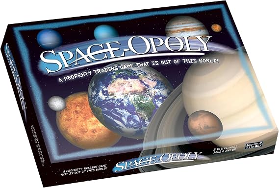 Late for The Sky Space-Opoly Space Adventure Board Game for Families, 2-6 Players, Ages 8+, Strategy Party Game with Astronomy Facts and Quick Play