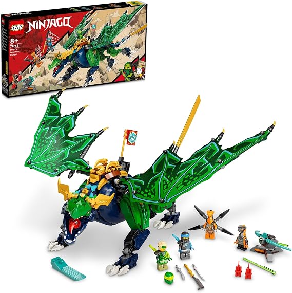 LEGO NINJAGO 71766 Lloyd's Legendary Dragon, Toy Blocks, Present, Ninja, Dragons, Boys, Ages 8 and Up