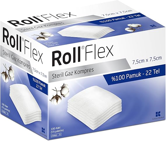 Roll 131407 Flex Gaz Kompres 7.5Cm x 7.5Cm (1 x 100 Adet)