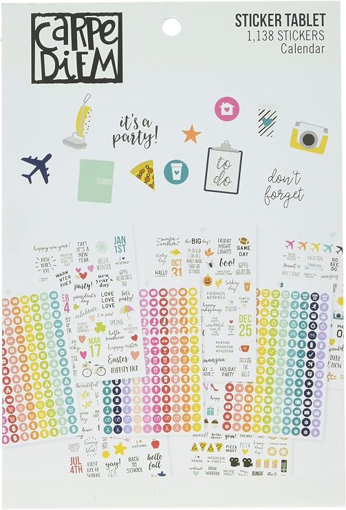 Simple Stories Carpe Diem A5 Sticker Calendar, Multicolor