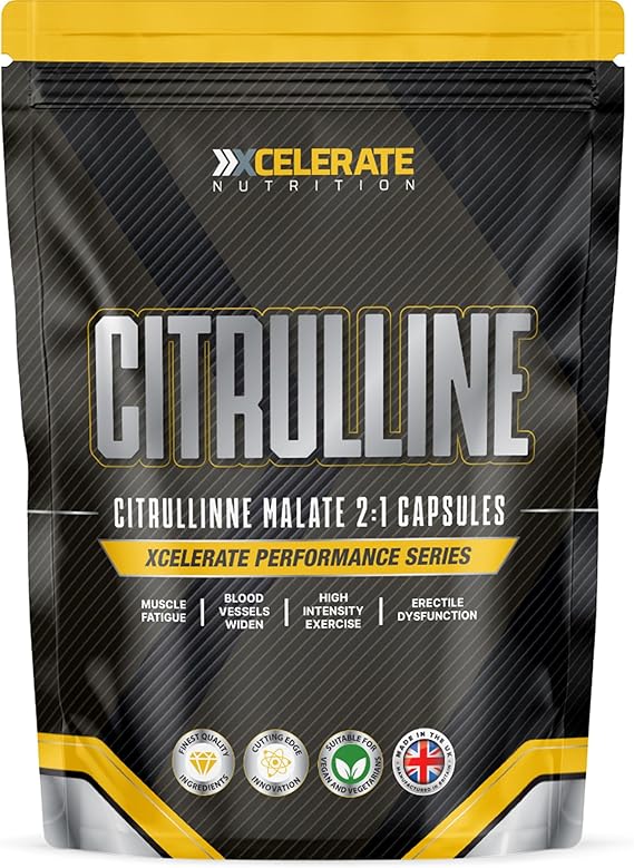 L-Citrulline Malate 1500mg Capsules – for Enhanced Endurance & Muscle Recovery | Vegan Friendly, Non-GMO Pre-Workout Supplement for Performance & Energy Boost - By XCelerate Nutrition (60 Capsules)