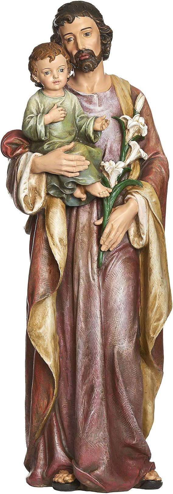 Joseph's Studio by Roman - St. Joseph and Child Jesus Figure, Renaissance Collection, 36.75" H, Resin and Stone, Religious Gift, Decoration, Collection, Durable, Long Lasting