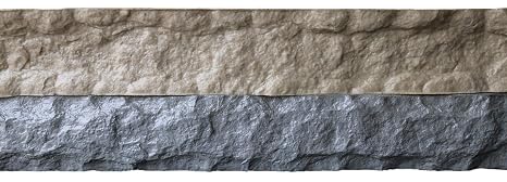 Rubber Molds for Concrete, Chiseled Edge Concrete Countertop Edge Form Liner and Step Form Liner, 8'L (96") x 6" W x 2" D