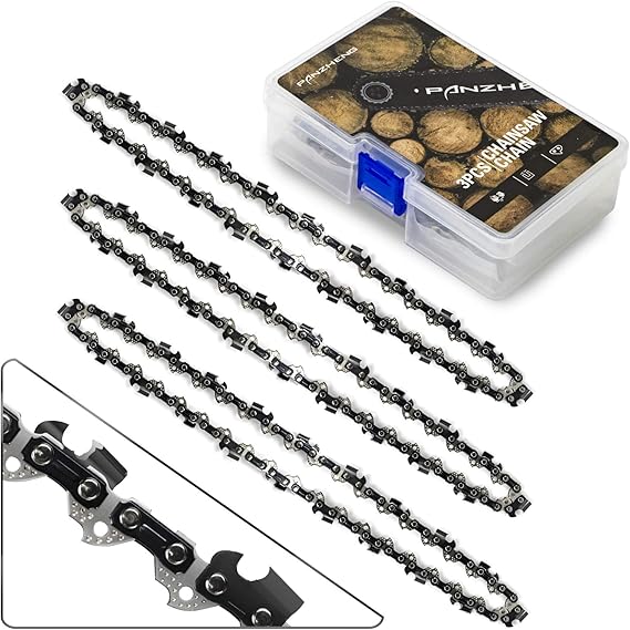 Chainsaw Chain for 12-Inch Bars, S44, 3/8" LP Pitch - .050" Gauge - 44 Drive Links, fits Oregon, Stihl, Husqvarna, Echo, Homelite, Poulan, Worx, Chicago(3-Pack)