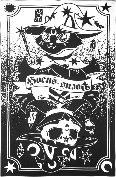 Killstar Meow-Gical Magical Cat Beach Pool Witch Hocus Pocus Towel