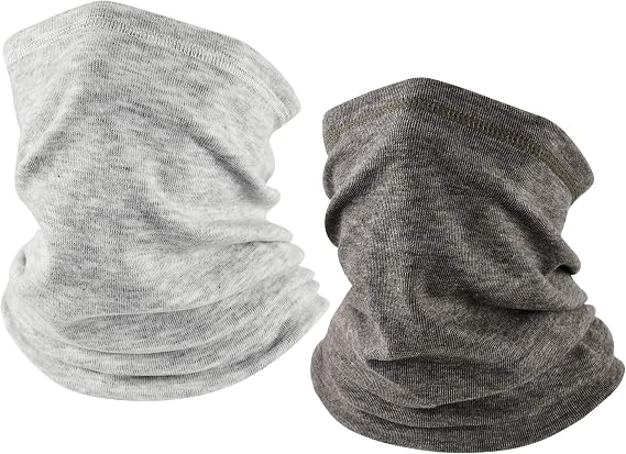 2 Packs Winter Neck Warmer (Grey+Dark Grey)