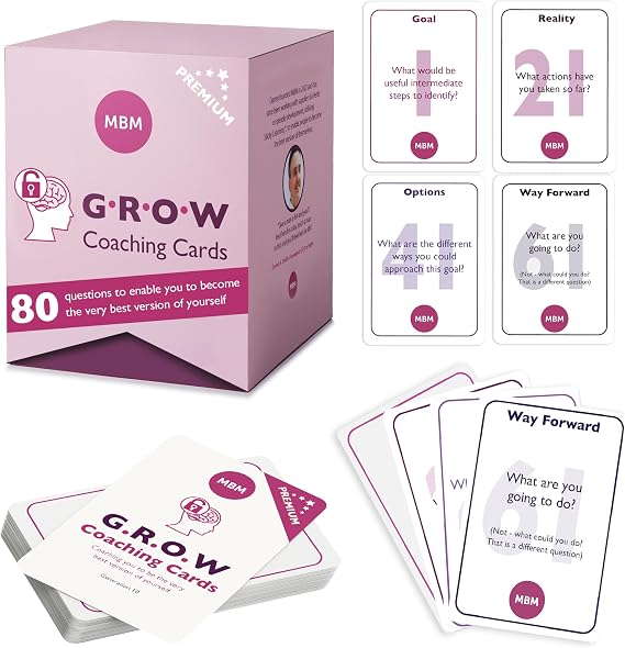 MBM Leadership Grow Premium Coaching Cards for Managers, Coaches & HR