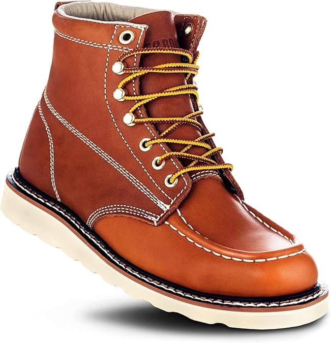 EverBoots Men's Work Boots Leather Boots for Construction | Leather Work Boots with Goodyear Welt construction and anti-slip traction for electricians,industrial work &outdoor jobs