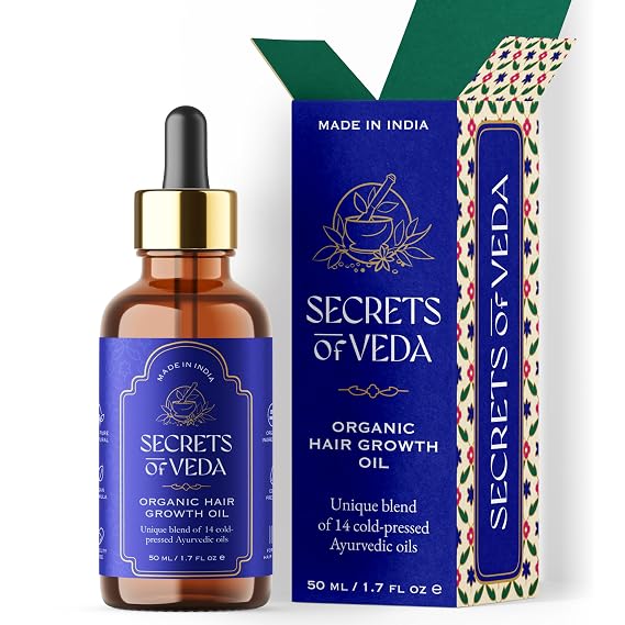 Indian Ayurveda Hair Oil Organic Castor oil, Jojoba oil, Amla, Ashwagandha & Rosemary oil for hair growth- Repairing scalp treatment, Nourishes Split Ends & Dry Scalp