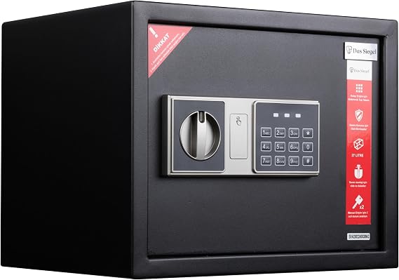 Steel Electronic Encrypted and 2 Key Money Valuables Office Home Hotel Safe 30dsb