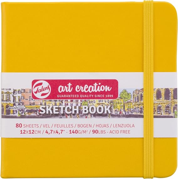 Talens Art Creation Sketchbook, 80 sheets, 12 x 12 cm, golden yellow