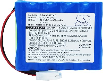 Cameron Sino New Replacement Battery Fit for CareFusion 16048 Ventilator, Ventilator3500mAh  42.00Wh