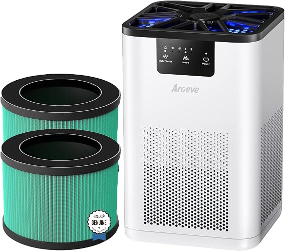AROEVE Air Purifiers MK06 with 3 Filter(1 Basic Version & 2 Pet Dander Version)
