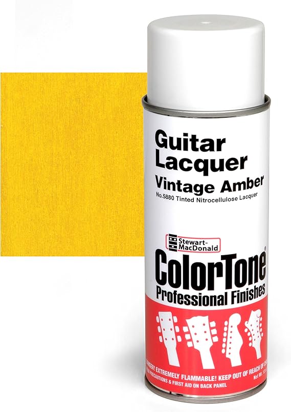 ColorTone Nitrocellulose Guitar Lacquer Spray, Vintage Amber 13 oz