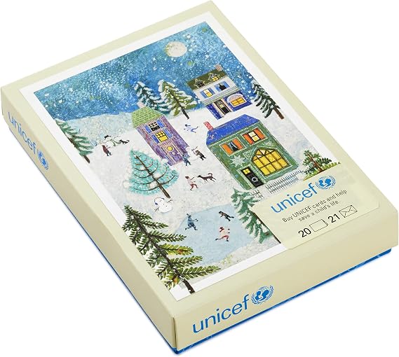 Hallmark UNICEF Boxed Christmas Cards, Holiday Scene (20 Cards and 21 Envelopes) (1XPX5273)