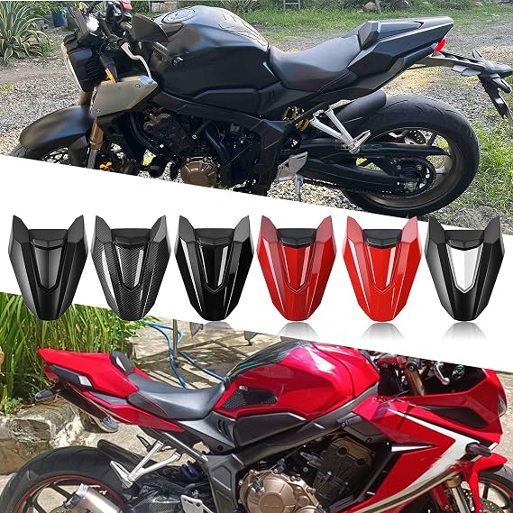 WOOGA Motorcycle CB650R/CBR650R Accessories Rear Seat Pillion Cowl Fairing Cover Cowl ABS Plastic fit for Ho&nda CB650R/ CBR650R Modified Parts 2019-2023 (Matte black)