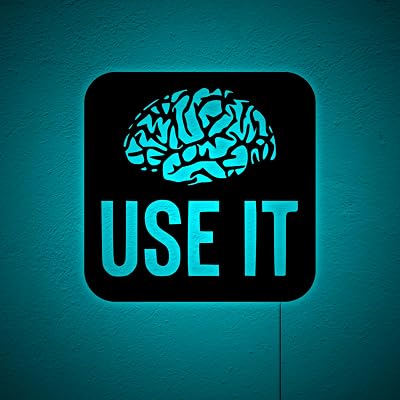 USE It Wall Sign, Use It Led Light, Rgb Led Light Decor, Use it RGB LED Sign, Use Your Brain Wall Art, Science Art, Minimalist Geometric, Birthday Xmas Christmas Gifts, RGB 16 Colors Changing