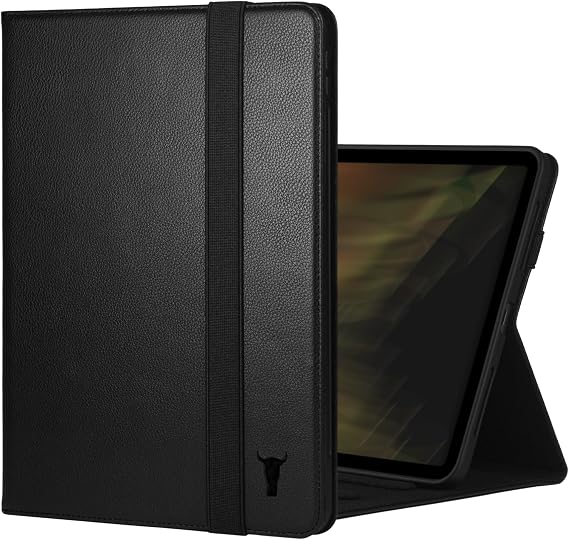 TORRO Case Compatible with iPad Pro 11 M5 / M4 (2025/2024) Premium Leather iPad Pro 11 2025/2024 Case with Stand Function, Apple Pencil Connectivity and Wake/Sleep Function (Black)