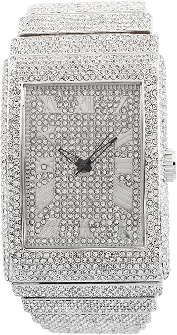 Charles Raymond Mens Fully Iced Out Diamond Watch