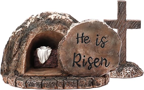 Empty Tomb with Cross Decorations - Nativity Scene Set He is Risen