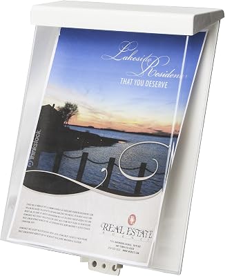 Clear-Ad - Acrylic Waterproof Outdoor Brochure Holder with Self-Closing Lid - Permit Box - Plastic Heavy Duty Flyer Display 8.5x11 - SRE-912-HD Pack of 1