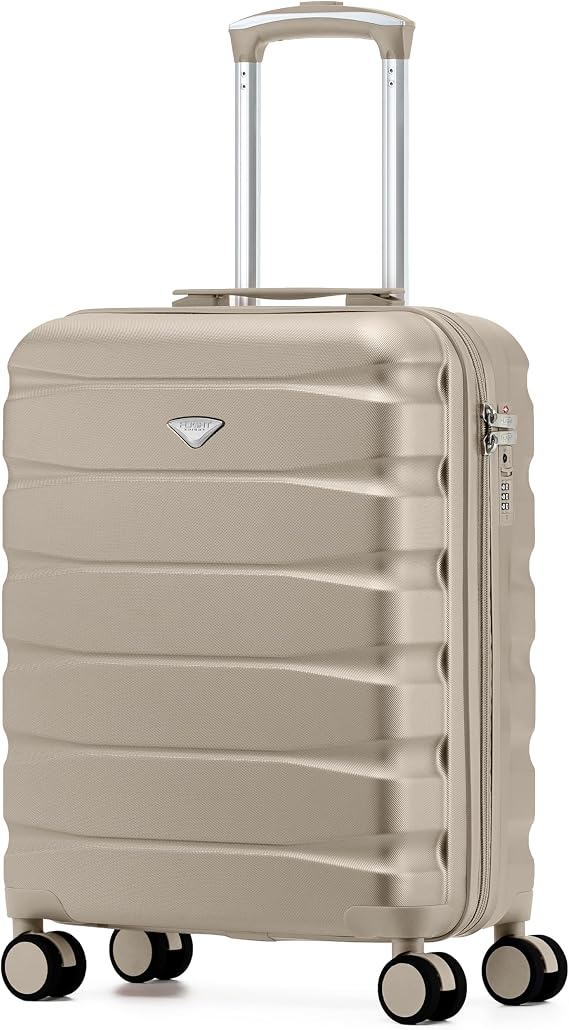 Flight Knight Cabin Suitcase 55x40x20 Ryanair Priority, EasyJet, Jet2 Lightweight Small Durable 4-Wheel Cabin Case, Carry-On for Over 60 Airlines, Hard Shell, 10kg Hand Luggage Bag (55 x 40 x 20 cm)