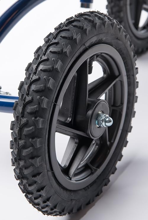 KneeRover Knee Walker 12 inch Replacement Pneumatic Wheel for All Terrain Knee Rover - Knee Scooter Accessory Part Includes Bearings Tire and Tube and Fits KneeRover FUSION, QUAD, PRO, All Terrain | Includes Bearings Tire and Tube, Fits FUSION, QUAD, PRO Models, Knee Scooter Accessory Part