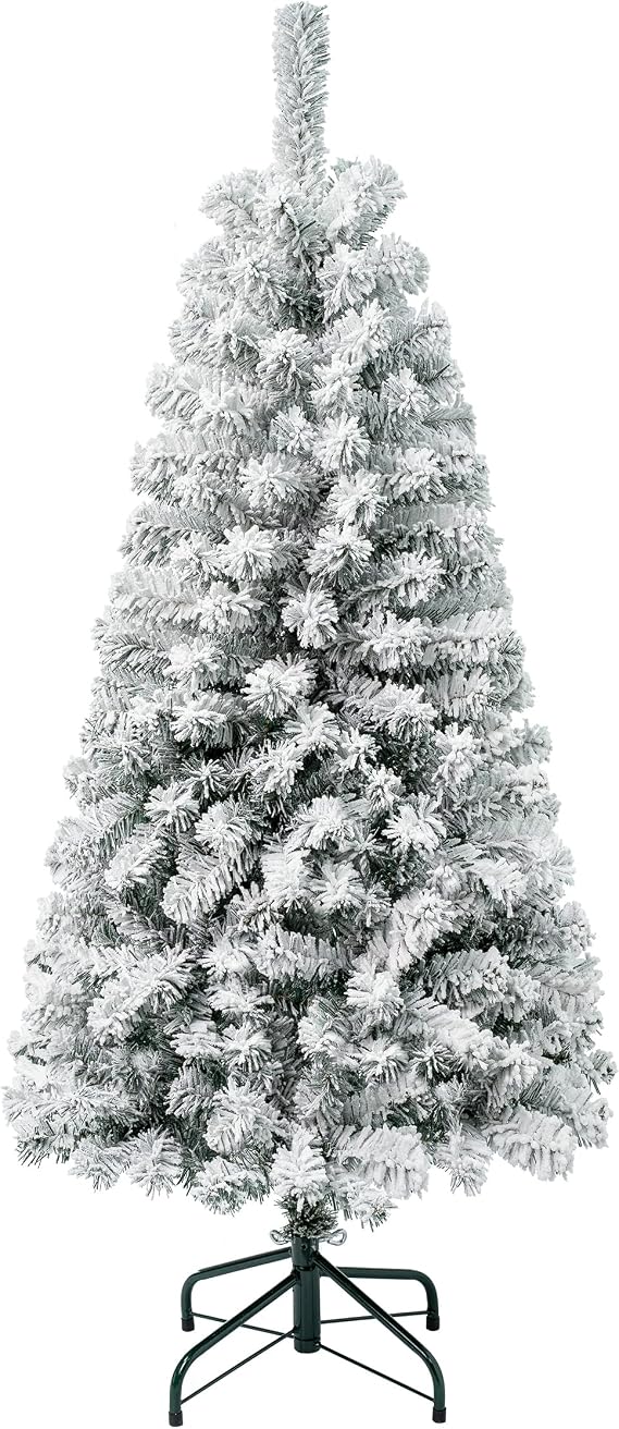 National Tree Company First Traditions Acacia Flocked Tree Christmas Tree, 4.5 ft