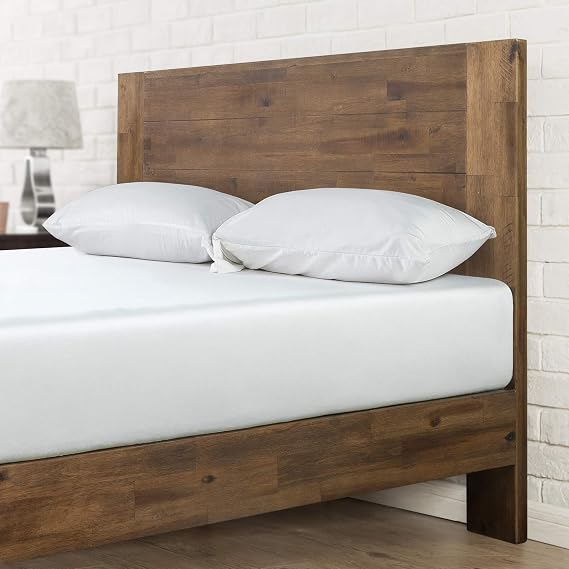 Zinus Tonja Wood Platform Bed Frame with Headboard, Mattress Foundation with Wood Slat Support, No Box Spring Needed, Easy Assembly, Twin