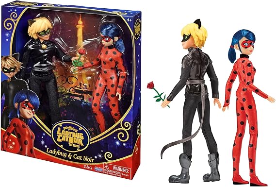 Miraculous Ladybug & Cat Noir Movie 2-Pack Deluxe Giftset, Movie Accessory