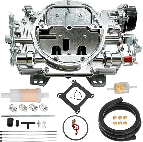 1901 4 Barrel Carburetor Replacement for Thunder AVS2 Carburetor 500 CFM Satin Finish Non-EGR (Electric Choke)