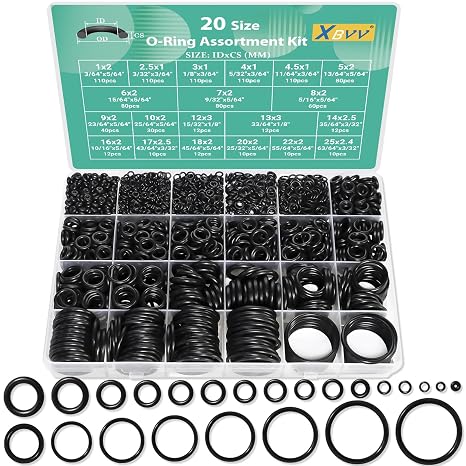 XBVV 20 Sizes O Rings O Rings Rubber Assorted Seal Kit