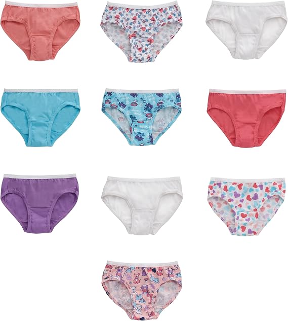 Hanes Girls' Hanes Girls' 20-pack Tagless Cotton Brief Panties
