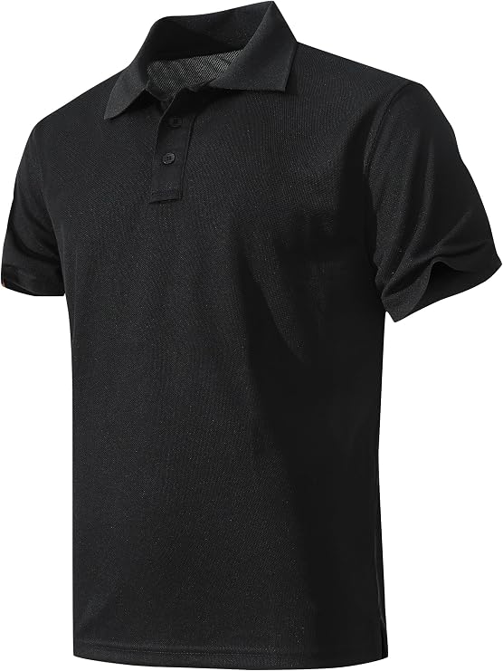 Men's Short Sleeve Collared Performance Polo T-Shirts | Breathable quick-dry active polo shirts, perfect for golf, tennis, travel & everyday casual outfits