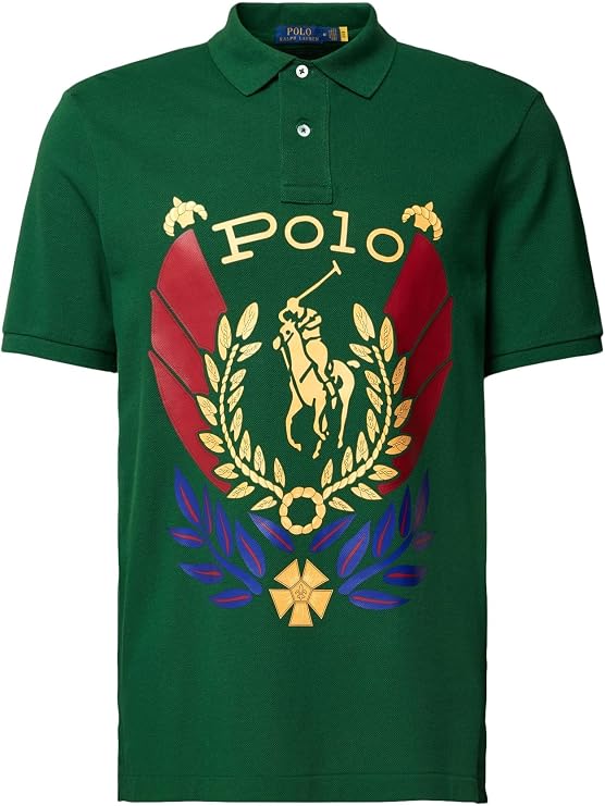 POLO RALPH LAUREN Men's Classic-Fit Graphic Mesh Polo Shirt