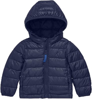 Primary Baby Lightweight Puffer Jacket, Water-Repellent and Windproof, Made with 100% Recycled Materials