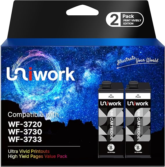 Uniwork Remanufactured Replacement for Epson 702 Black Ink Cartridge