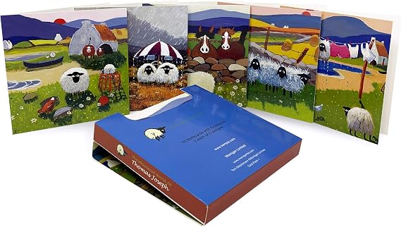 Thomas Joseph Notelet Blank Greeting Cards Pack 1 - Note Cards with Envelopes - 10 Cards with 5 Designs