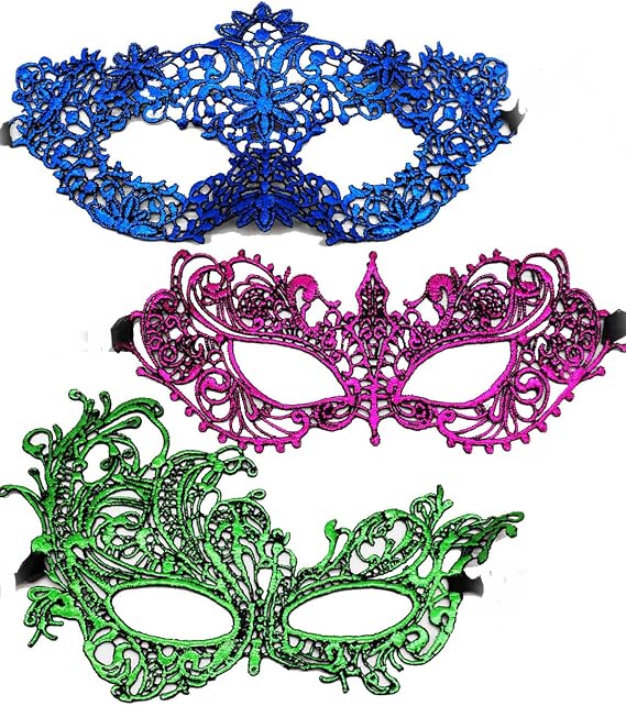 Black Gold Lace Masks Masquerade Masks for Women Couples,Men Mardi Gras Mask,Adults Party Costume Venetian Dress