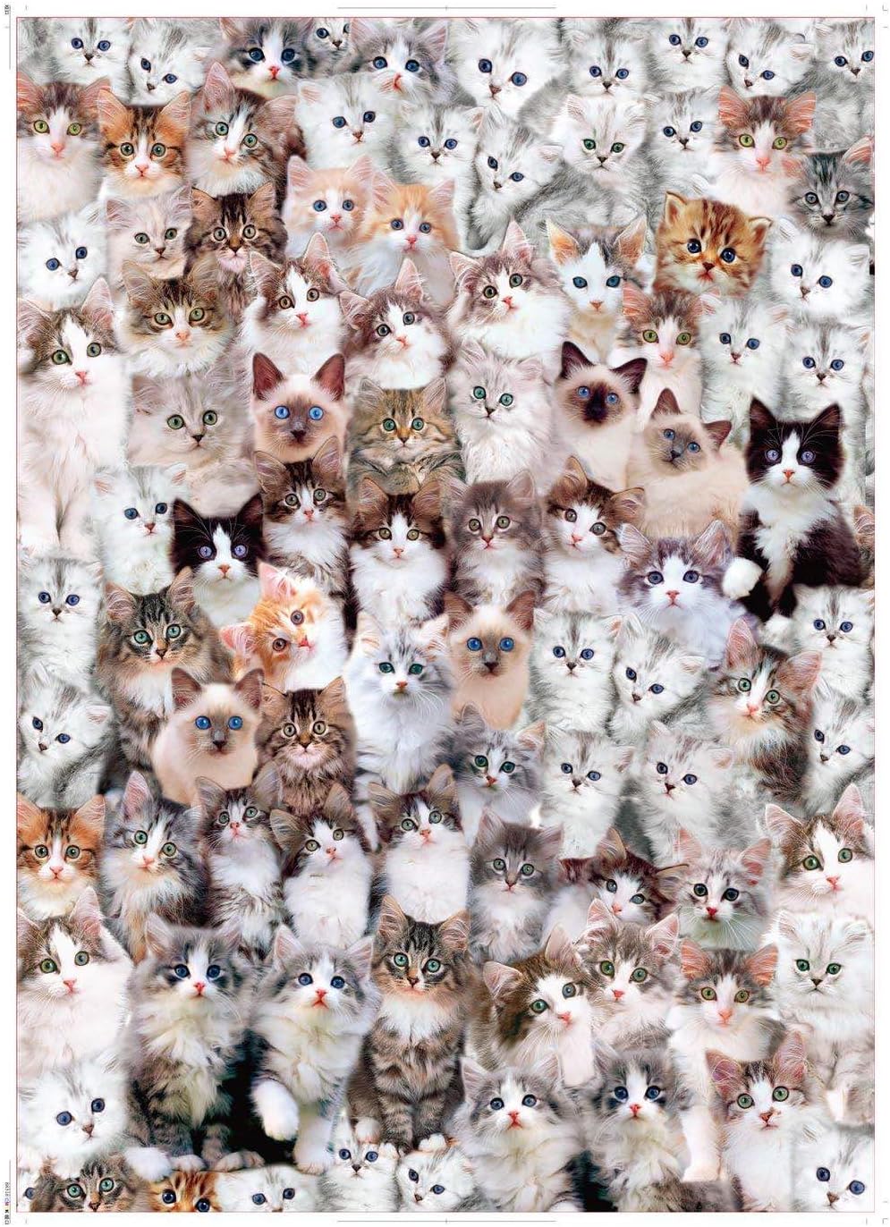 EACHHAHA 1000 Pieces Jigsaw Puzzle for Adults,cat puzzles for adults,Suitable gifts for cat loversCat world