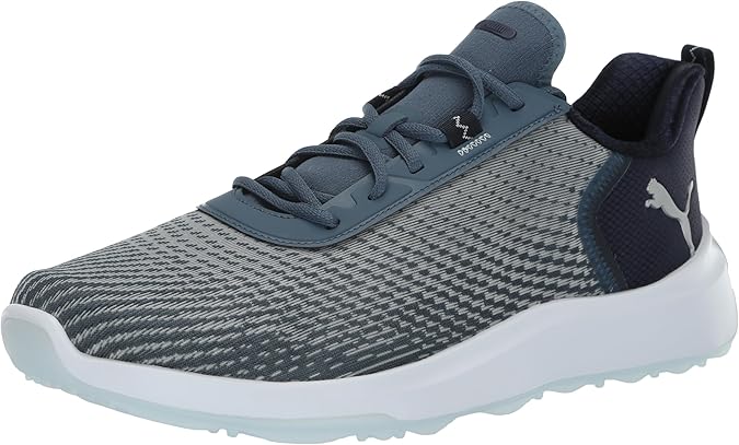 Puma Golf Men's Fusion Crush Sport Wide Golf Shoe, Evening Sky-DEEP NAV, 11.5