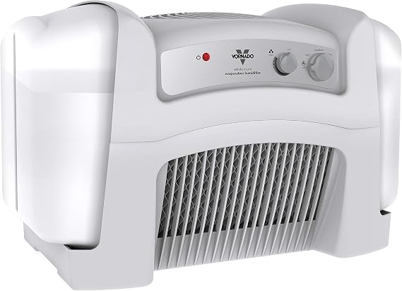 Vornado Evap40 Evaporative Humidifier with Adjustable Humidistat, 4-Gallon Capacity for Large Room Coverage up to 1,000 sq ft, 3 Speed Settings, Easy to Clean Dual Tank