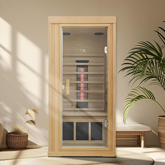 Ceramic Infrared Sauna Compact 1 Person Infrared Saunas for Home