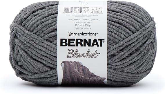 Bernat Blanket Yarn, Dark Grey