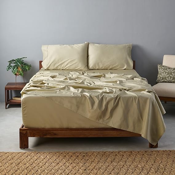 CEA certified 100% Giza egyptian cotton sheets|4 piece set|Accredited Gold seal|Deep pocket|Extra Long staple|Sateen Weave|5 star Luxury|High fabric strength,Uniform &soft| (King,Sage Green)