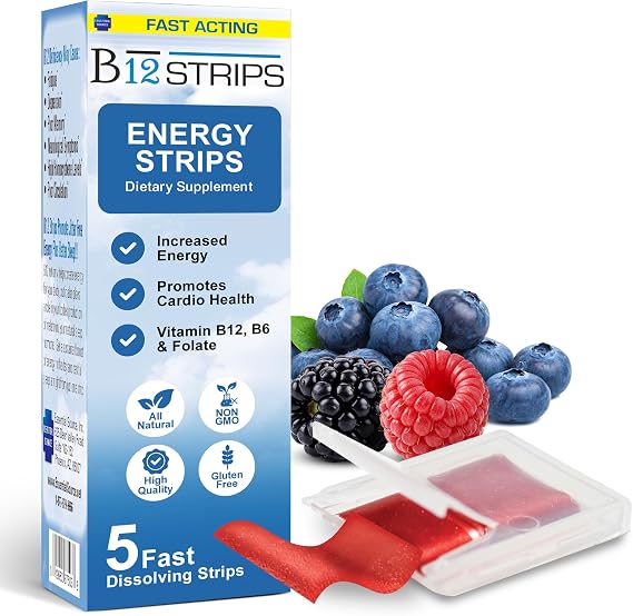 Essential Source B12 Methylcobalamin 2000mcg Energy Strips, 5 Strips