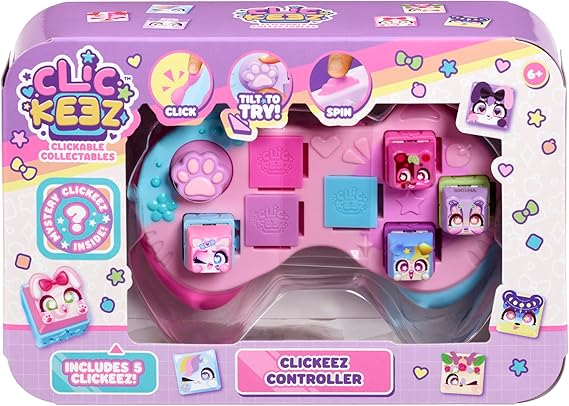 Clickeez: Clickee Controller | Includes 5 Clickable Keyboard Collectibles! | 70 Characters to Find, Cute Themes & Rare Surprises | Girls Gifts and Collectables Ages 6+
