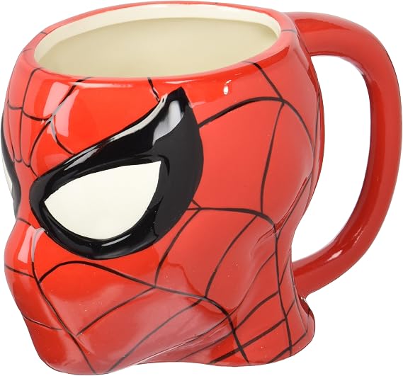 Zak Designs MRTI-8511 Marvel Comics Spiderman Ceramic sculpted Mug, Multicolor