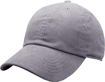 Newhattan Solid Corduroy 100% Cotton Vintage Unisex Baseball Adjustable Polo Trucker Cap Hat Ice Blue